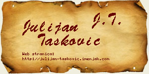 Julijan Tasković vizit kartica